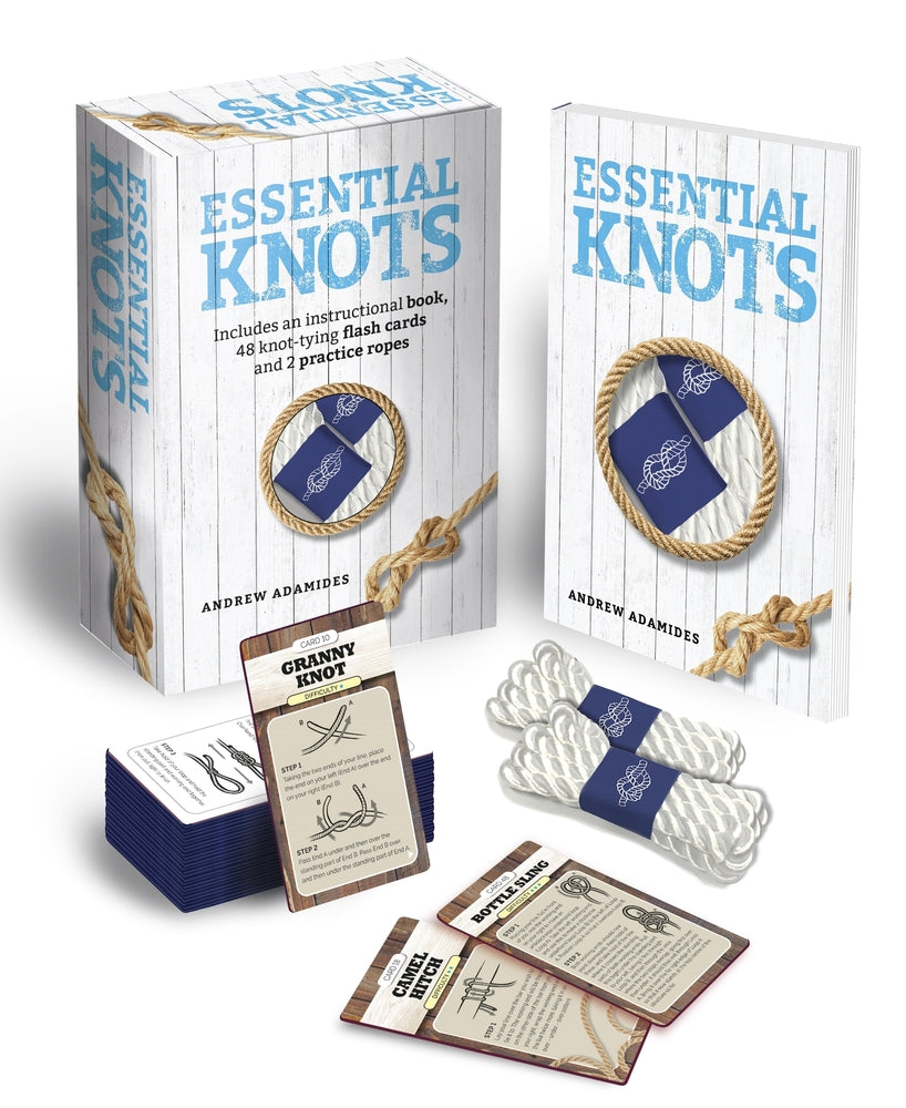 Book cover for Essential Knots Kit: Includes Instructional Book, 48 Knot Tying Flash Cards and 2 Practice Ropes [With Cards]