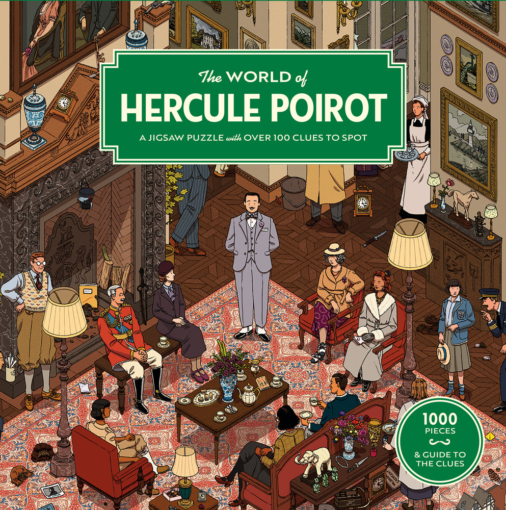 Book cover for The World of Hercule Poirot 1000 Piece Puzzle: A 1000-Piece Jigsaw Puzzle