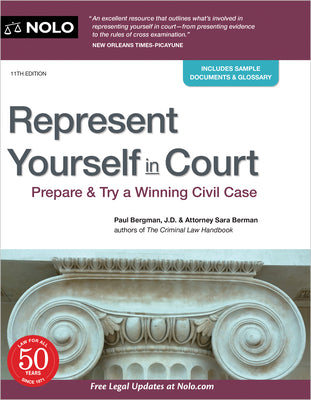 Book cover for Represent Yourself in Court: Prepare & Try a Winning Civil Case