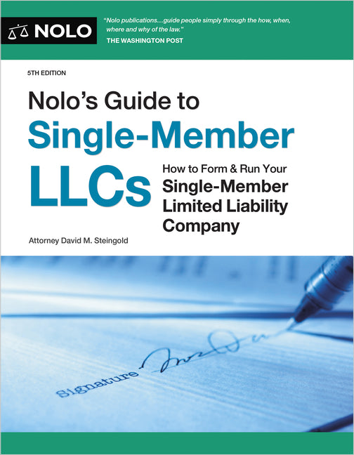 Book cover for Nolo's Guide to Single-Member Llcs: How to Form & Run Your Single-Member Limited Liability Company