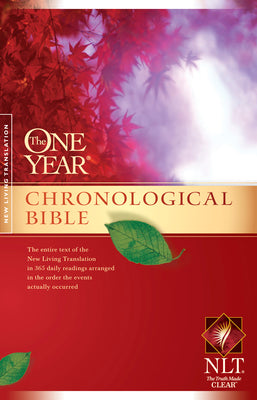 Book cover for One Year Chronological Bible-NLT