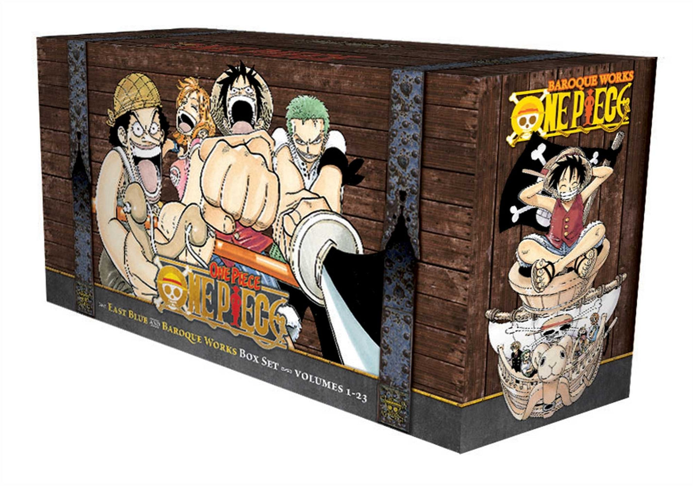 Book cover for One Piece Box Set 1: East Blue and Baroque Works: Volumes 1-23 with Premium