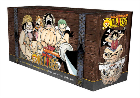 Book cover for One Piece Box Set 1: East Blue and Baroque Works: Volumes 1-23 with Premium