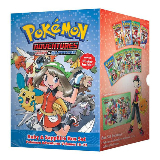 Book cover for Pokémon Adventures Ruby & Sapphire Box Set: Includes Volumes 15-22