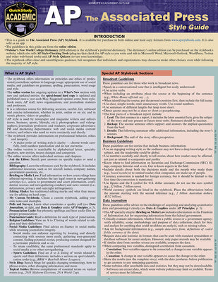 Book cover for AP - Associated Press Style Guide: A Quickstudy Laminated Reference