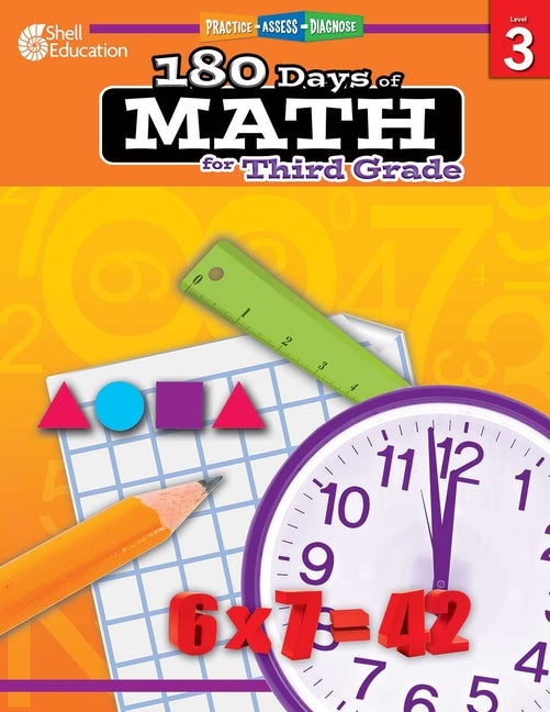 Book cover for 180 Days(tm) Math for Third Grade: Practice, Assess, Diagnose