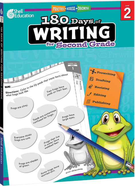 Book cover for 180 Days(tm) Writing for Second Grade: Practice, Assess, Diagnose