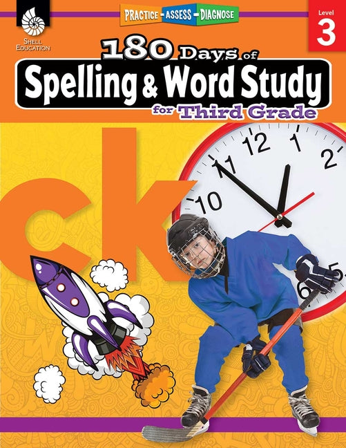 Book cover for 180 Days(tm) Spelling and Word Study for Third Grade: Practice, Assess, Diagnose