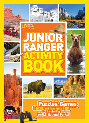 Book cover for Junior Ranger Activity Book: Puzzles, Games, Facts, and Tons More Fun Inspired by the U.S. National Parks!