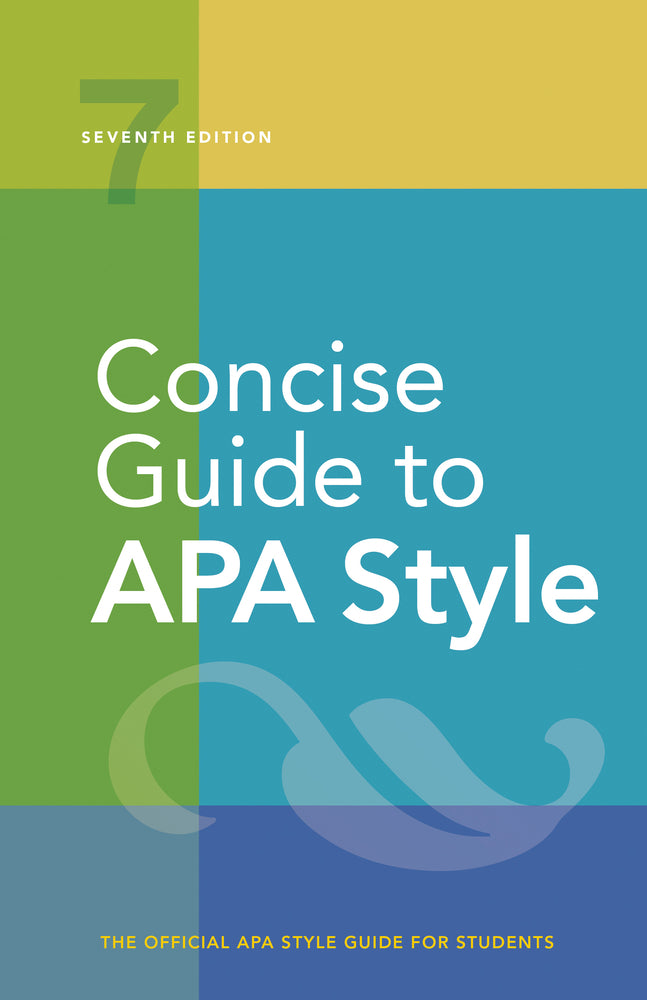 Book cover for Concise Guide to APA Style: 7th Edition (Official)