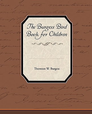 Book cover for The Burgess Bird Book for Children