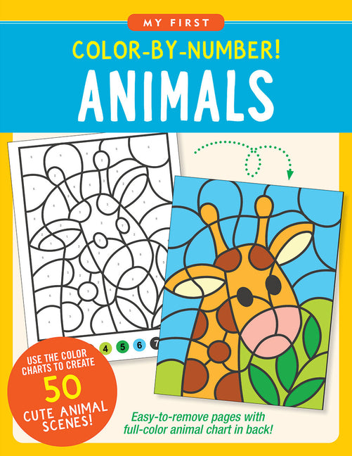 Book cover for Color-By-Number! Animals