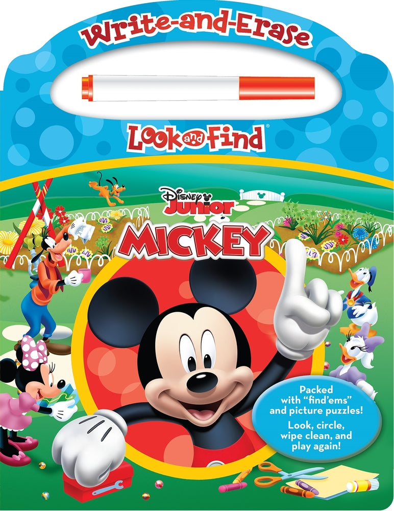 Book cover for Disney Junior Mickey: Write-And-Erase Look and Find [With Marker]