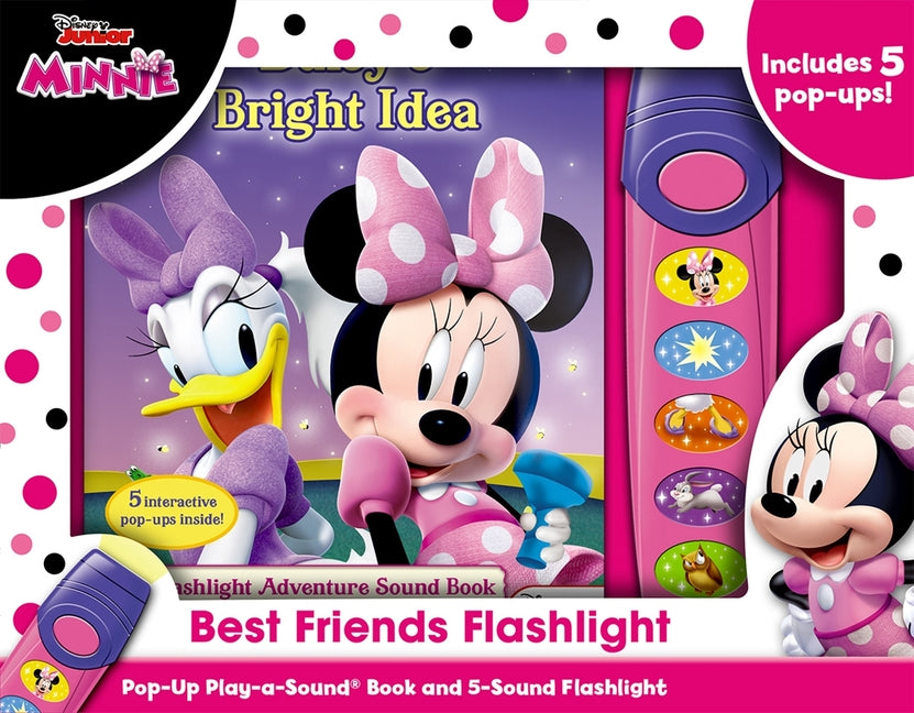 Book cover for Disney Junior Minnie: Best Friends Pop-Up Book and 5-Sound Flashlight Set [With Flashlight and Battery]