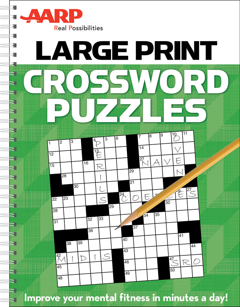 Book cover for AARP Large Print Crossword Puzzles