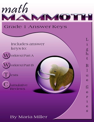 Book cover for Math Mammoth Grade 1 Answer Keys