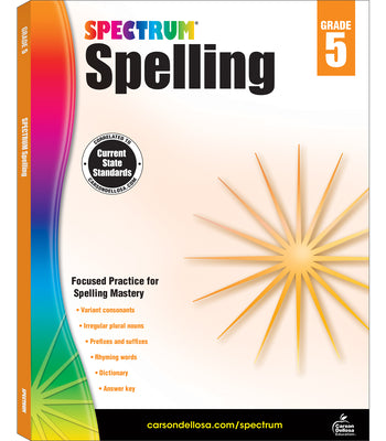 Book cover for Spectrum Spelling, Grade 5