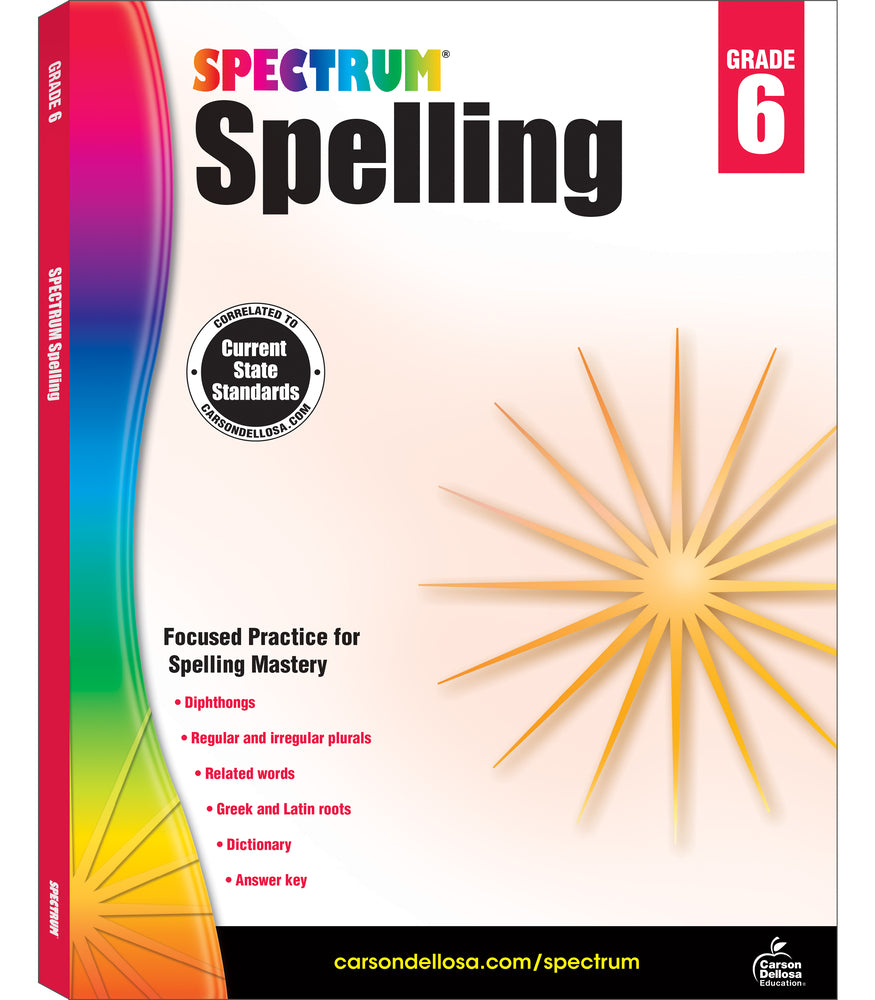 Book cover for Spectrum Spelling, Grade 6