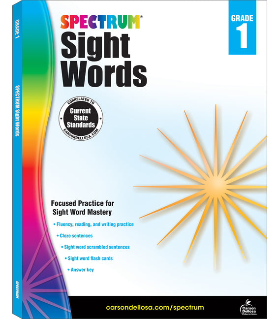 Book cover for Spectrum Sight Words, Grade 1: Volume 103