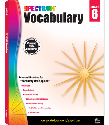 Book cover for Spectrum Vocabulary, Grade 6