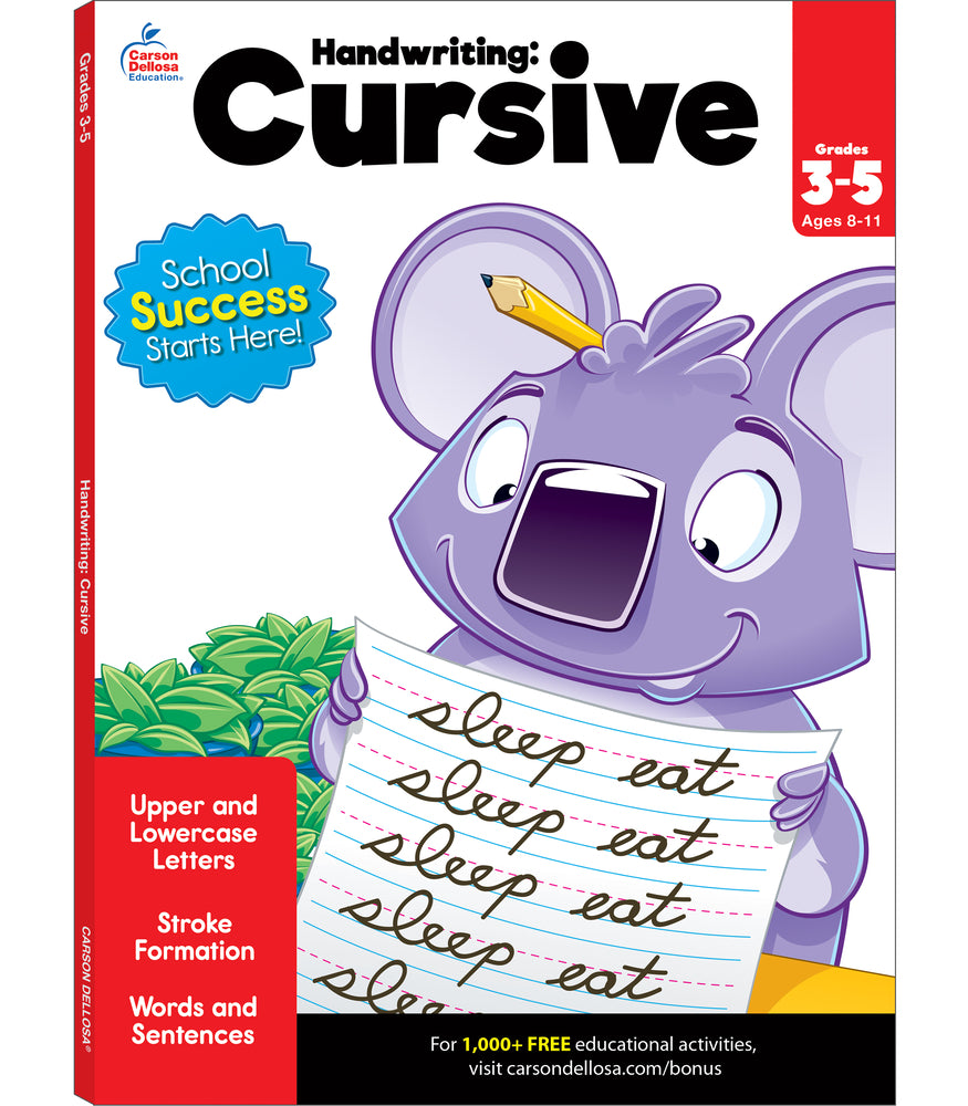 Book cover for Handwriting: Cursive Workbook