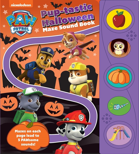Book cover for Nickelodeon Paw Patrol: Puptastic Halloween Maze Sound Book [With Battery]