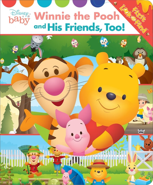 Book cover for Disney Baby: Winnie the Pooh and His Friends, Too! First Look and Find