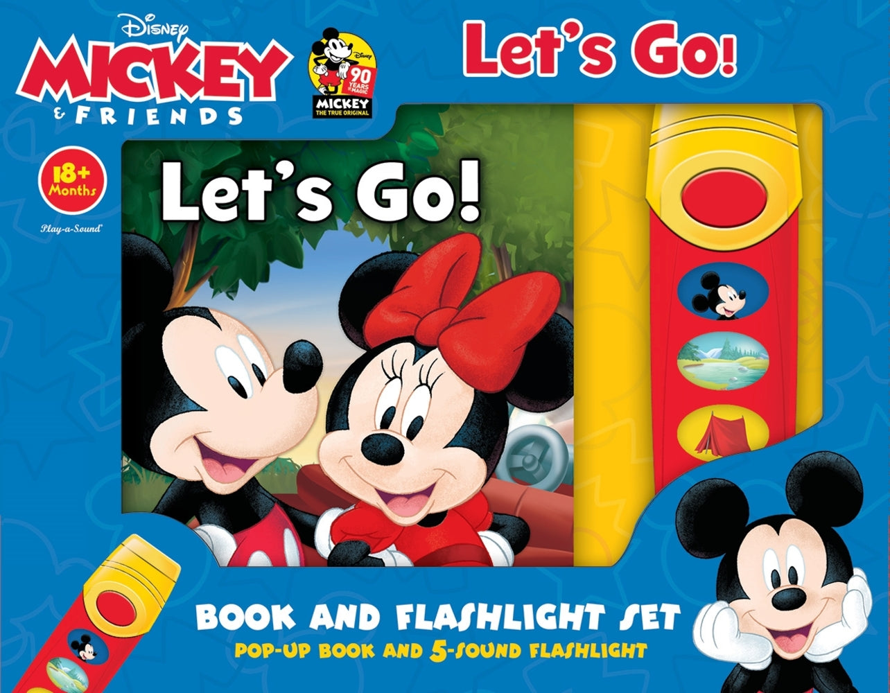 Book cover for Disney Mickey and Friends: Let's Go Book and Flashlight Set [With Flashlight and Battery]