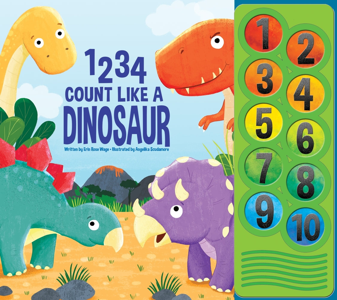 Book cover for 1 2 3 4 Count Like a Dinosaur Sound Book [With Battery]