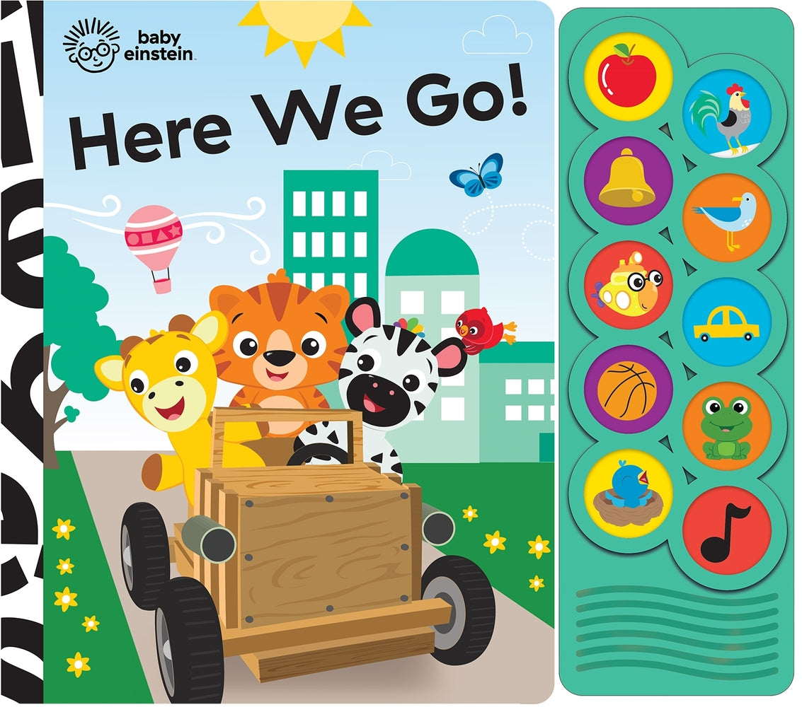 Book cover for Baby Einstein: Here We Go! Sound Book [With Battery]