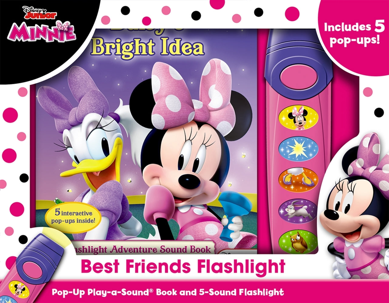 Book cover for Disney Junior Minnie: Best Friends Flashlight Pop-Up Play-A-Sound Book and 5-Sound Flashlight [With Flashlight and Battery]