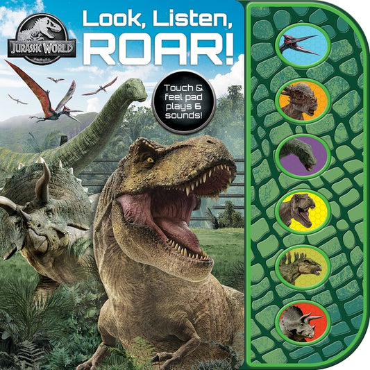 Book cover for Jurassic World: Look, Listen, Roar! Sound Book