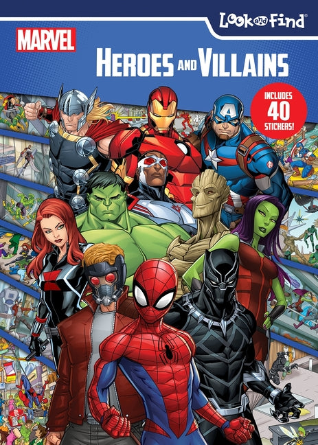 Book cover for Marvel: Heroes and Villains Look and Find