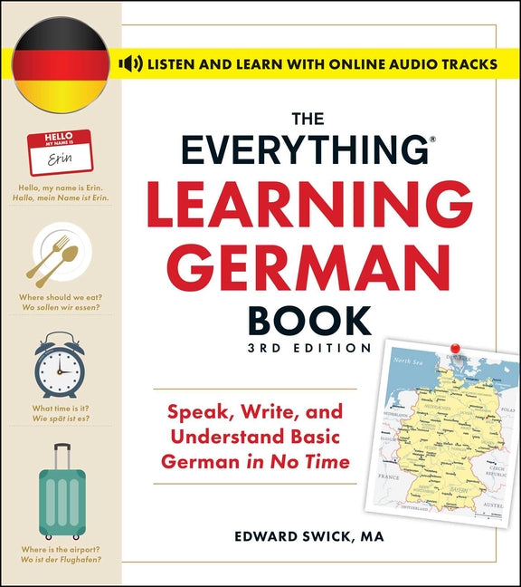 Book cover for Everything Learning German Book, 3rd Edition: Speak, Write, and Understand Basic German in No Time