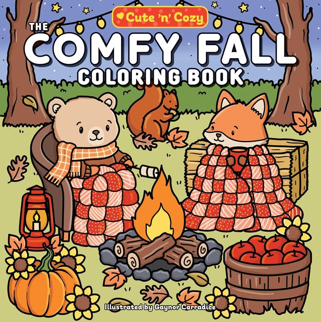 Book cover for Comfy Fall Coloring Book