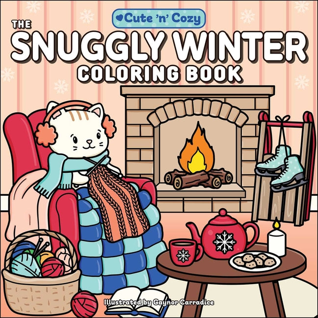Book cover for Snuggly Winter Coloring Book