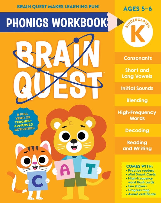 Book cover for Brain Quest Phonics Workbook: Kindergarten
