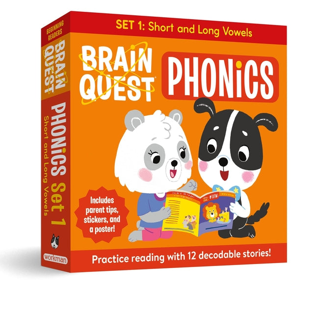 Book cover for Brain Quest Phonics Readers: Set 1: 12 Decodable Readers: Short and Long Vowels
