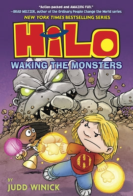 Book cover for Hilo Book 4: Waking the Monsters: (A Graphic Novel)