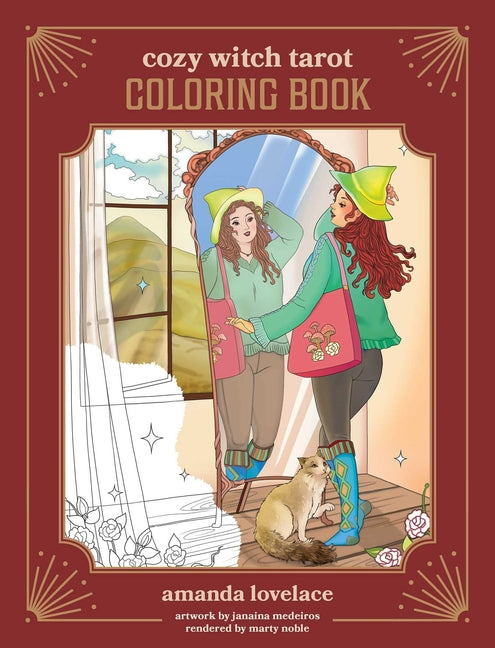 Book cover for Cozy Witch Tarot Coloring Book