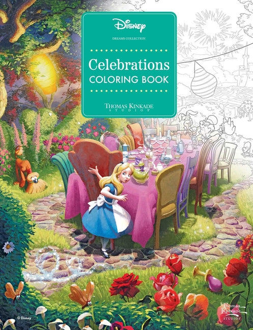 Book cover for Disney Dreams Collection Thomas Kinkade Studios Celebrations Coloring Book