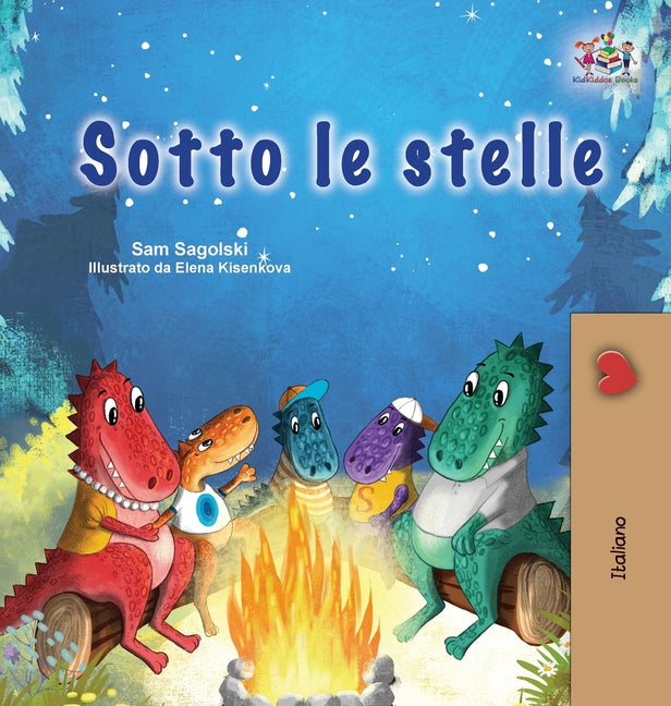 Book cover for Under the Stars (Italian Children's Book): Italian children's book