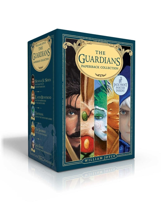 Book cover for The Guardians Paperback Collection (Jack Frost Poster Inside!) (Boxed Set): Nicholas St. North and the Battle of the Nightmare King; E. Aster Bunnymun