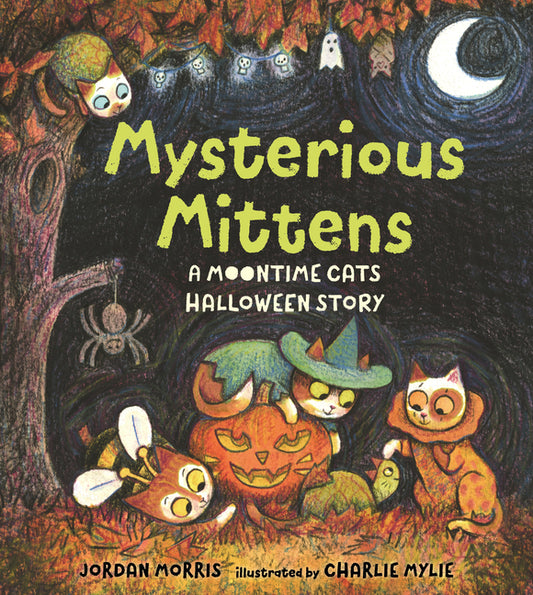Book cover for Mysterious Mittens: A Moontime Cats Halloween Story