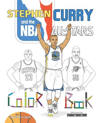 Book cover for Stephen Curry and the NBA All Stars: Basketball Coloring Book for Kids
