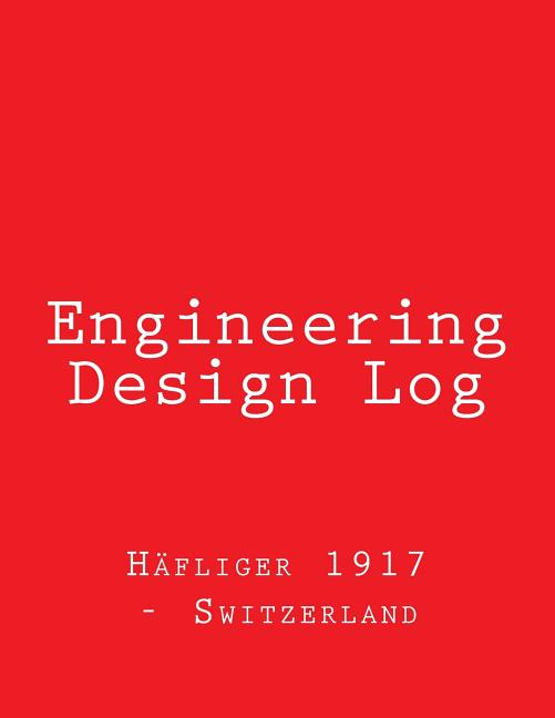 Book cover for Engineering Design Log: Red Cover, 368 pages