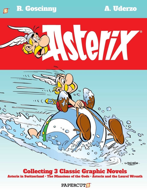 Book cover for Asterix Omnibus Vol. 6: Collecting Asterix in Switzerland, the Mansions of the Gods, and Asterix and the Laurel Wreath