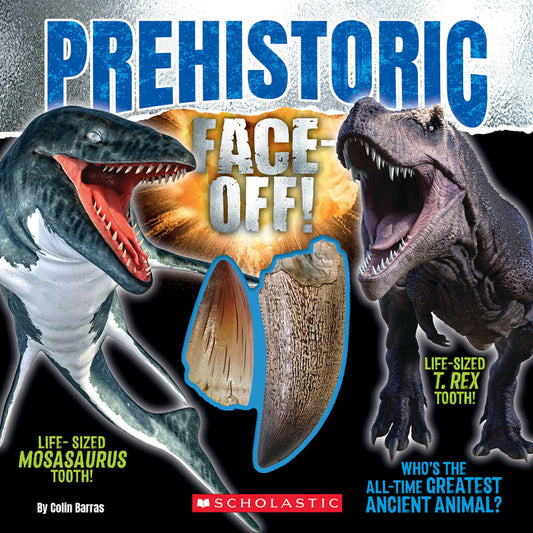 Book cover for Prehistoric Face-Off! (Face-Off Book with Replica Teeth)