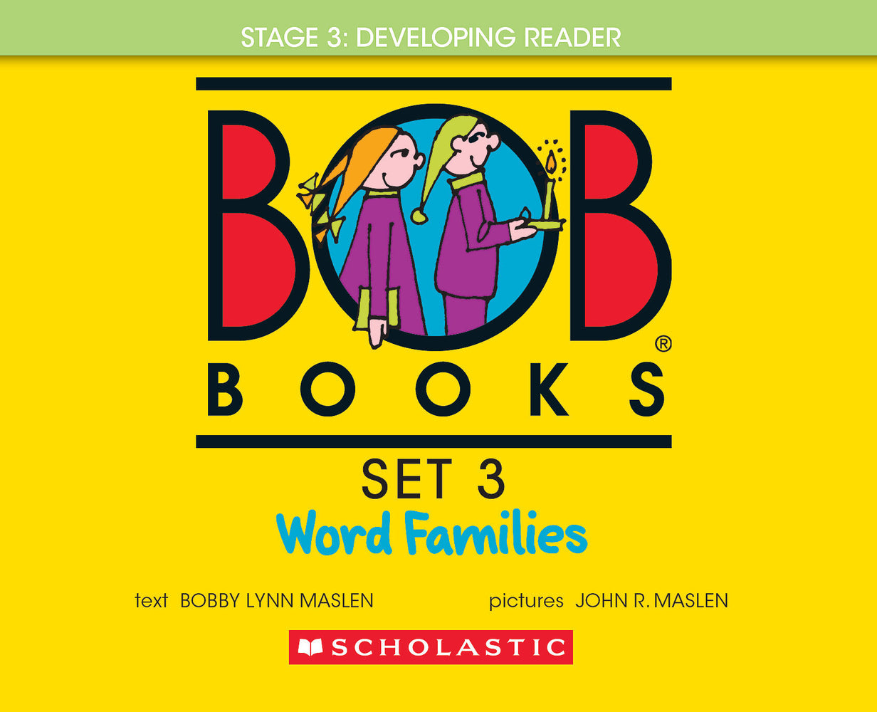 Book cover for Bob Books - Word Families Hardcover Bind-Up Phonics, Ages 4 and Up, Kindergarten, First Grade (Stage 3: Developing Reader)