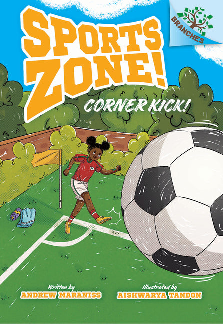 Book cover for Corner Kick!: A Branches Book (Sports Zone! #2)